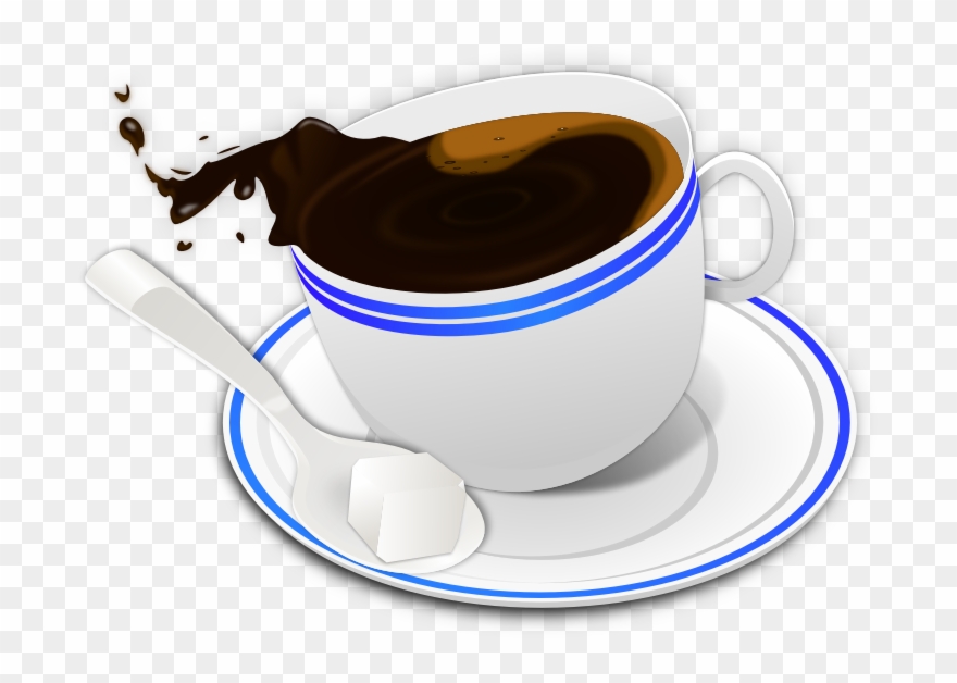 Clipart - Coffee - Gambar Cangkir Kopi Tumpah - Png Download