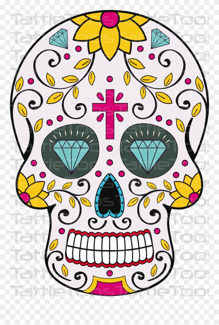 Sugskull Pinterest Skulls Street Clip Art Royalty Free - Prettypicturegiftsco Day Of The Dead Retractable Id - Png Download