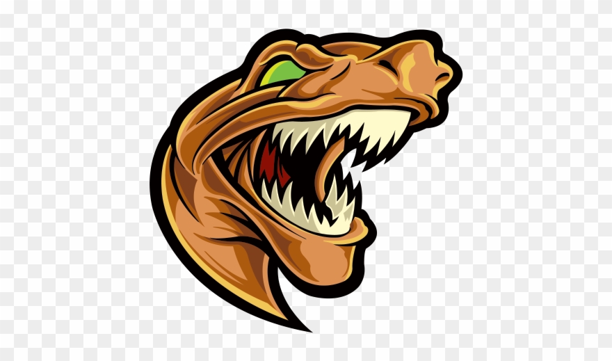 Printed Vinyl Dinosaur T Rex Head Stickers - Logo T Rex Head Clipart