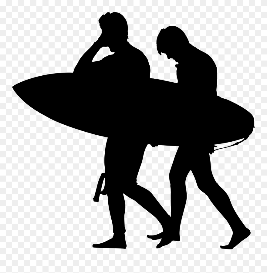Surfing Silhouette Computer Icons Download - Hands On Hips Silhouette Clipart