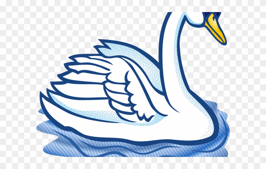 Swan Clipart Trumpeter Swan - Swan Clipart Black And White - Png Download