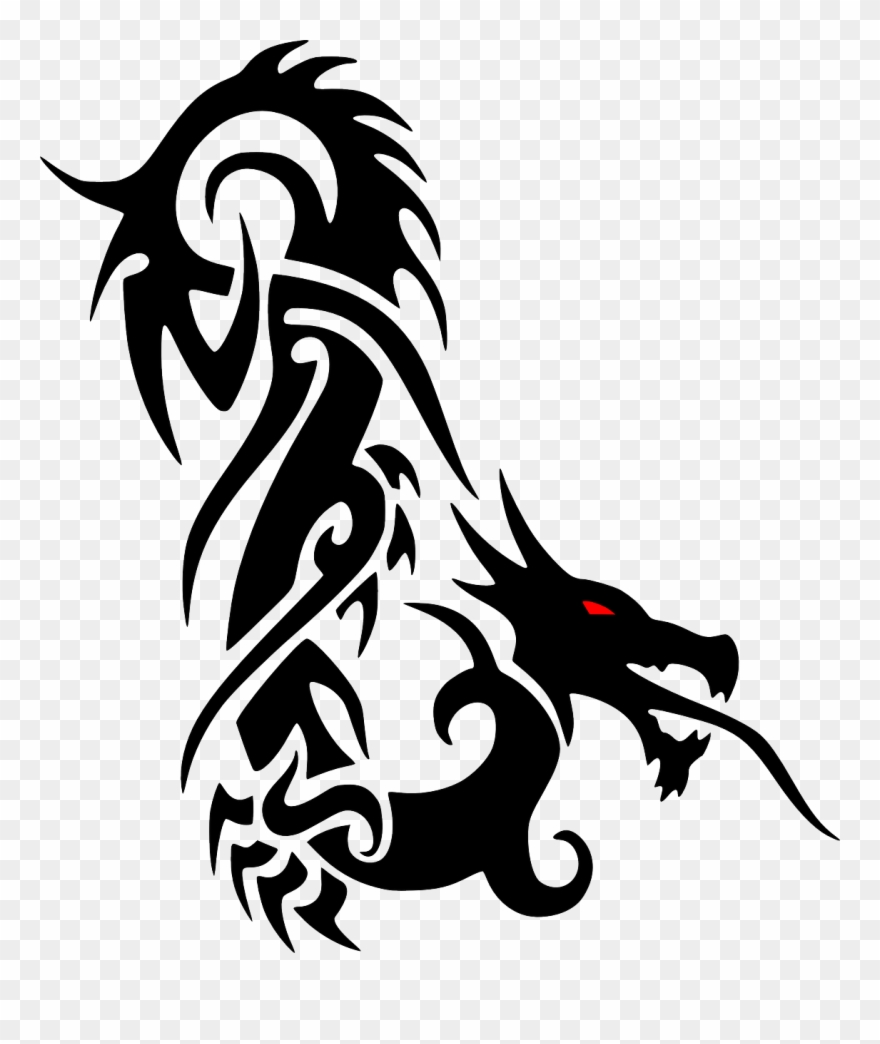 Dj Clipart Free Download Clipart Dragon - Tribal Tattoo - Png Download