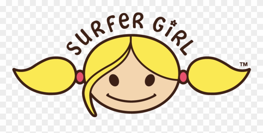 Cartoon Surfer Girls - Surfer Girl Logo Png Clipart
