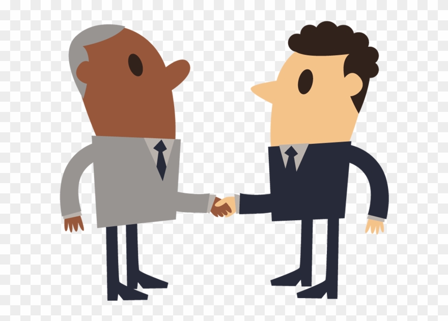 Free Business Shake Hand Simple Cartoon Of Shaking - Shake Hands Cartoon Clipart