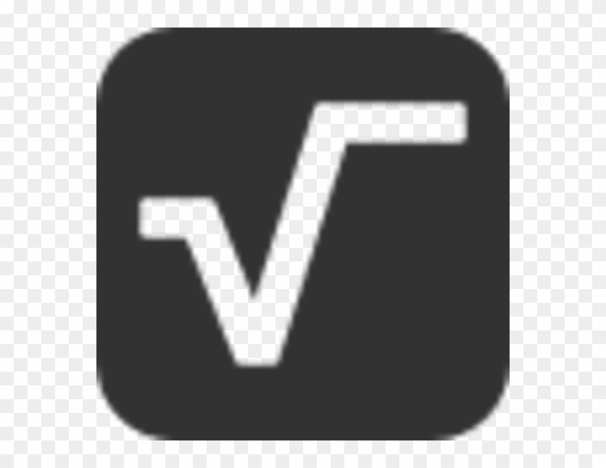 Square Root - White Square Root Symbol Clipart