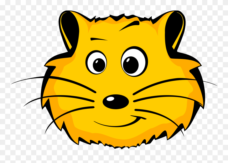 Comic Hamster Face - Animals Face Clip Art - Png Download