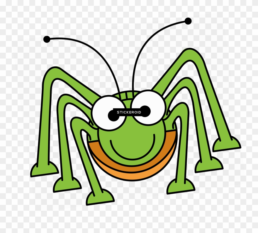 Grasshopper Png透明 - 蚱蜢 - Cartoon Grasshopper Clipart