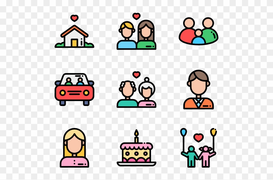 Elderly Icons Free Vector Family Life - Friends Icon Transparent Background Clipart