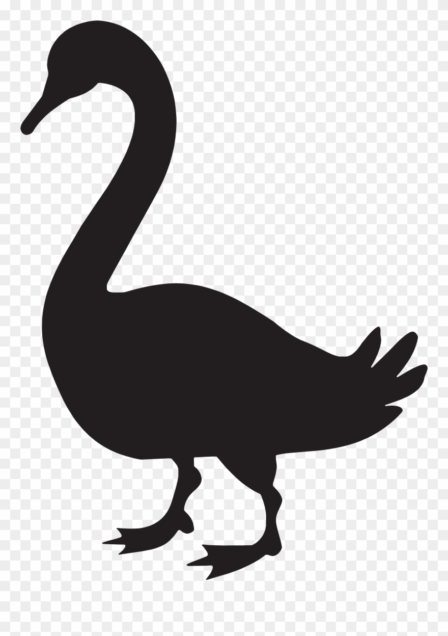 Goose Clipart Silhouette - Png Download
