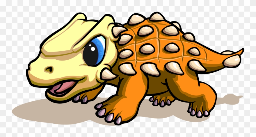 Clipart Black And White Library Ankylosaurus Drawing - Ankylosaurus Cartoon Dinosaur Png Transparent Png