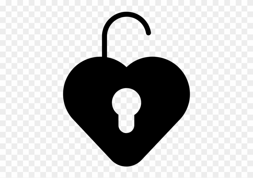 Handcuffs Clipart Unlocked - Heart Lock Icon Png Transparent Png