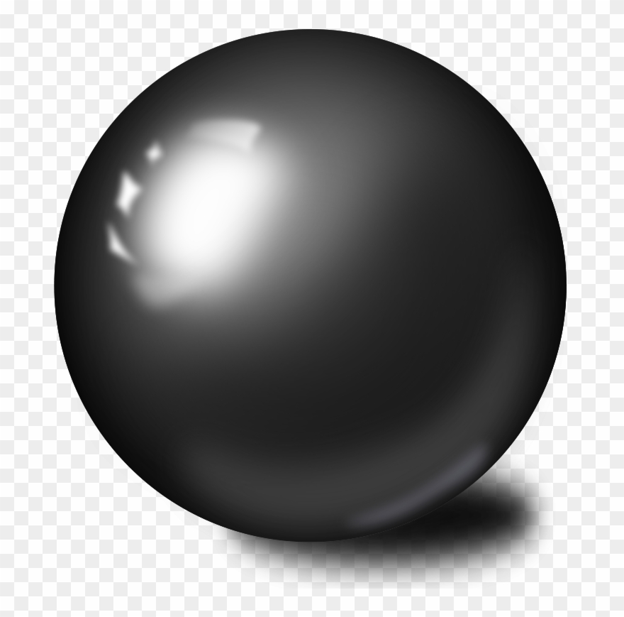 Download Billiards Clipart - 3d Black Ball Png Transparent Png