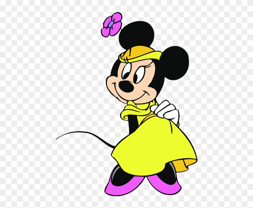 Pin By Andreja Huskic On Minie - Minnie Mouse Yellow Dress Clipart