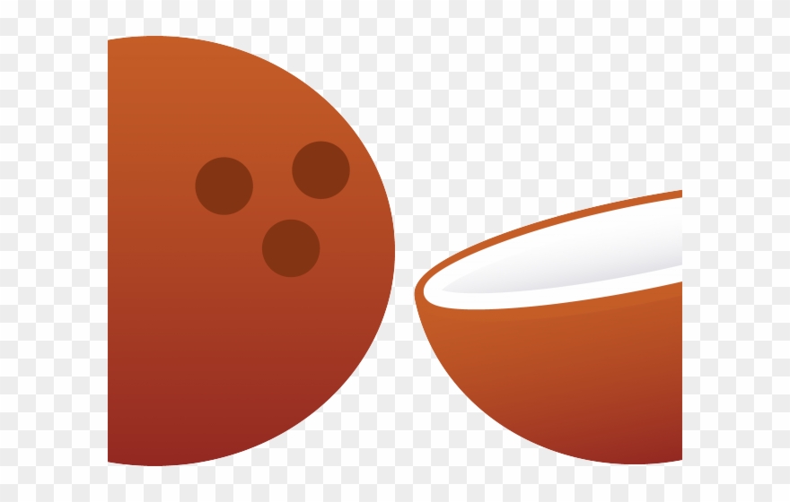 Cartoon Clipart Coconut - Circle - Png Download