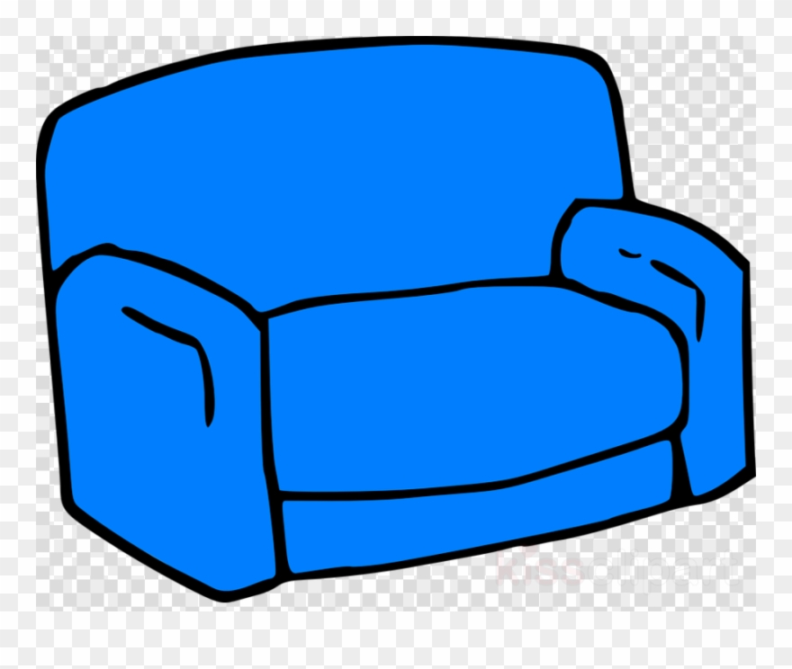 Blue Sofa Clipart Couch Clip Art - Speech Bubble Icon Transparent - Png Download