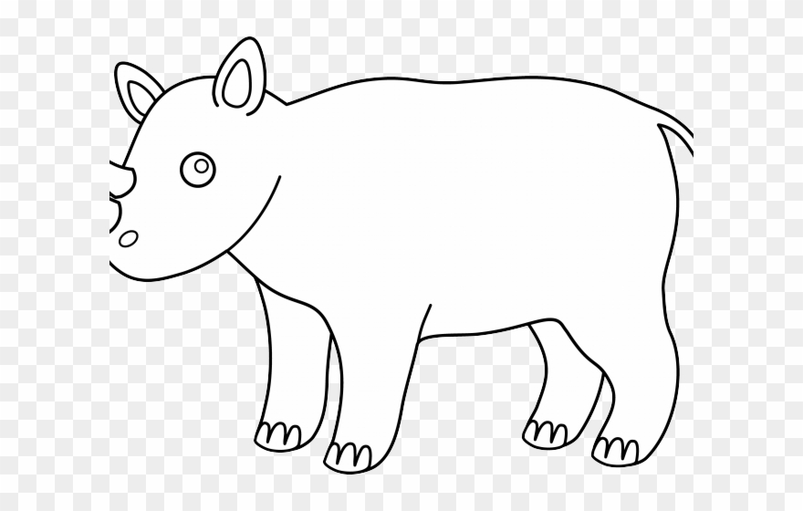 Rhino Clipart African Rhino - Clip Art - Png Download