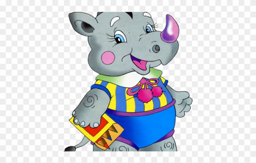 Rhino Clipart Blue Rhino - Frames For Kids - Png Download