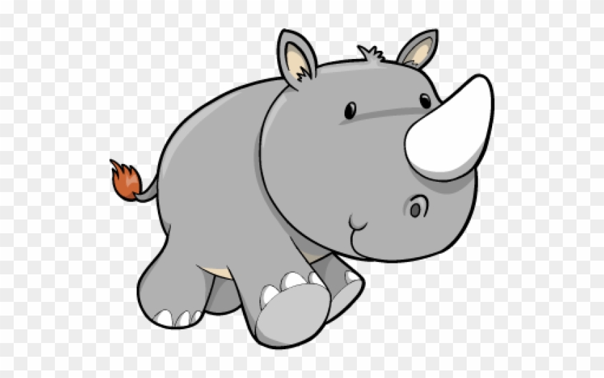 Baby Rhino Cartoon Clipart