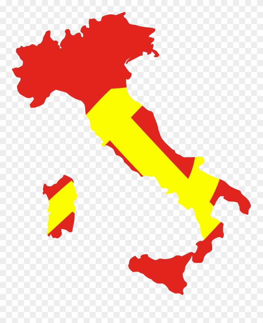 Italian Party Cliparts - Italy Map Vector Png Transparent Png
