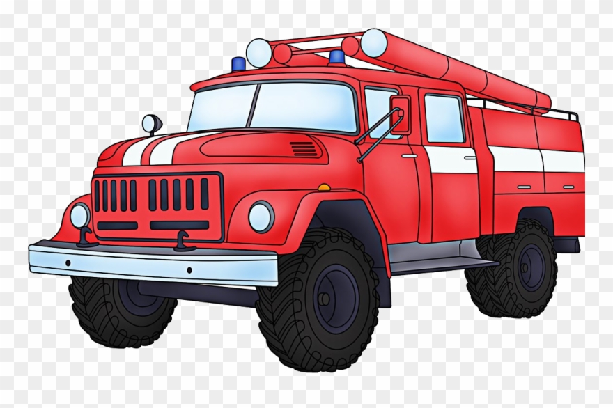 Fire Truck Clipart Transparent Background - Пожарные Пнг - Png Download
