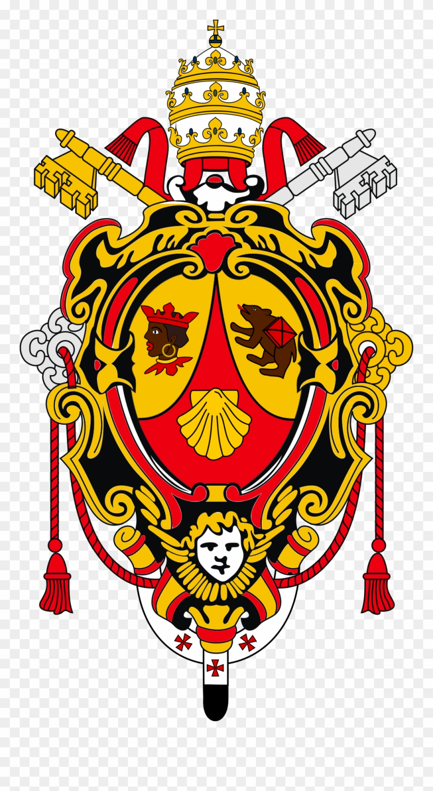 Open - Pope Benedict Xvi Coat Of Arms Tiara Clipart