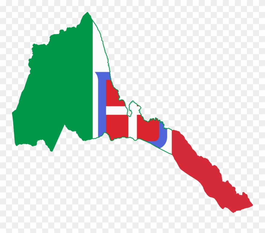 Flag Map Of Italian Eritrea - Italian Eritrea Flag Clipart