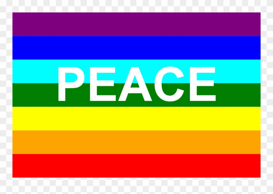 Italian Art Images - Rainbow Flag Peace Symbol Clipart