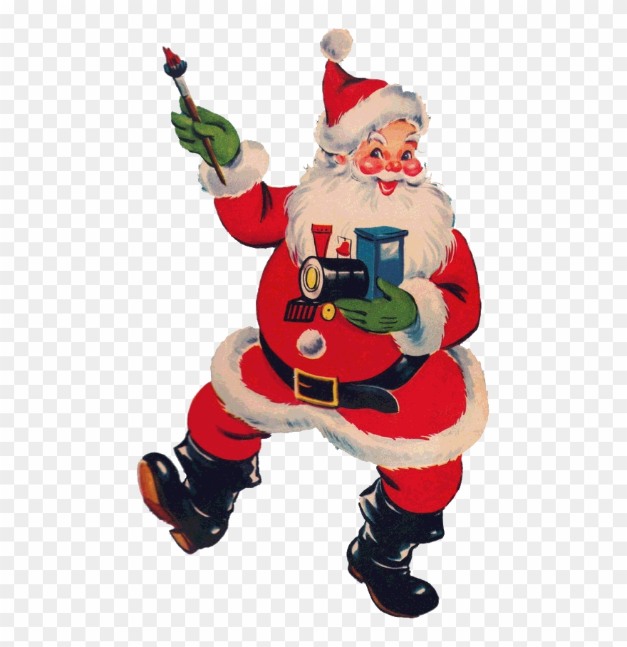 Pin De Cristina Alzamora En Imágenes - Santa Claus Transparent Background Clipart