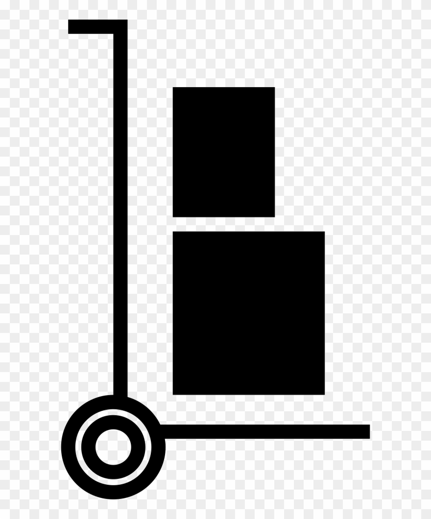 Trolley Push Cart With Boxes Comments Clipart