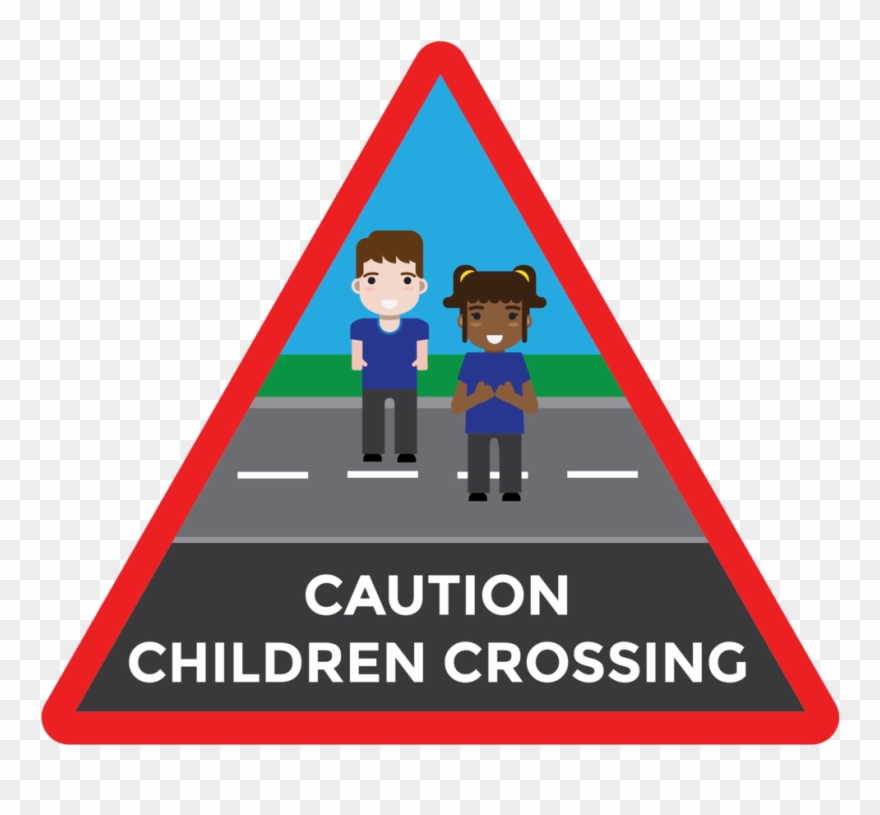 School Crossing Sign Clip Art - Png Download