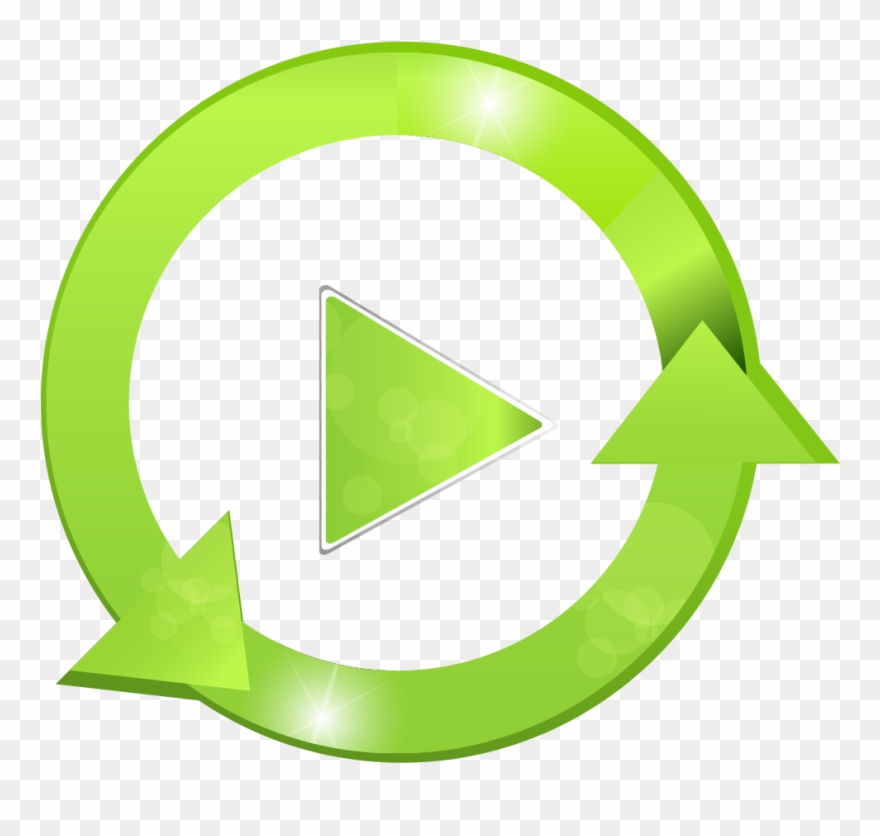 Button Green Play Round Download Free Image Clipart - Png Download