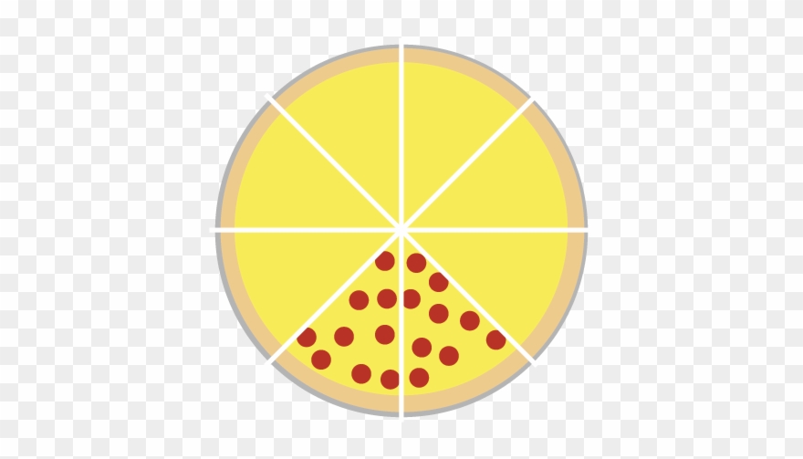 Pizza Split Into 8 Slices Clipart