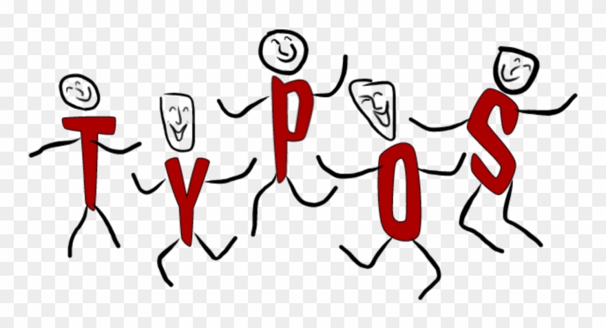 Dancing Letters Spelling The Word "typos" Clipart