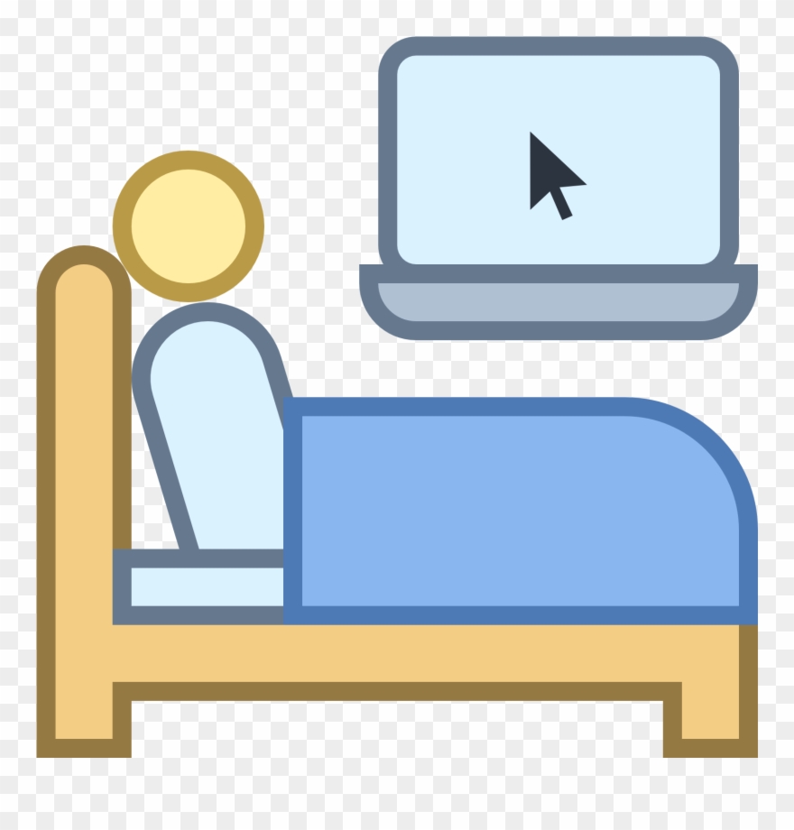 Work In Bed Icon Clipart