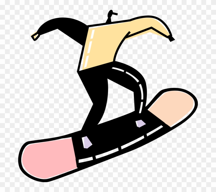 Snowboard Clip Vector - Png Download
