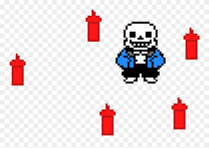 Sans And His Ketchup Clipart