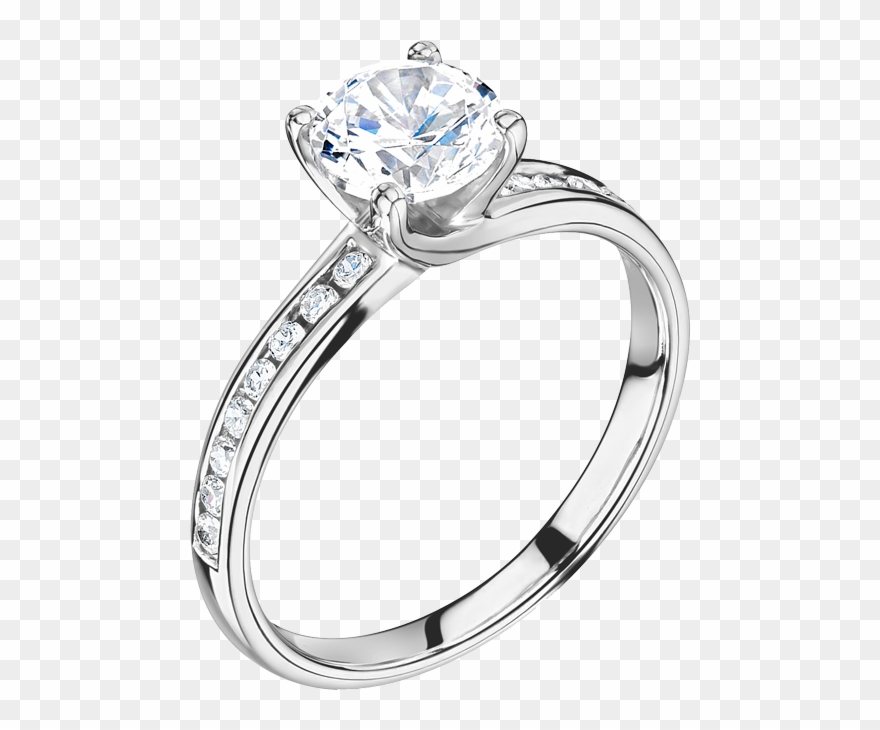 Solitaire Engagement Rings Clipart