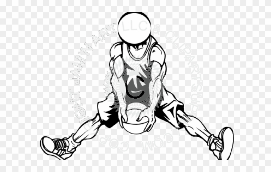 Basketball Clip Art Black And White - Png Download