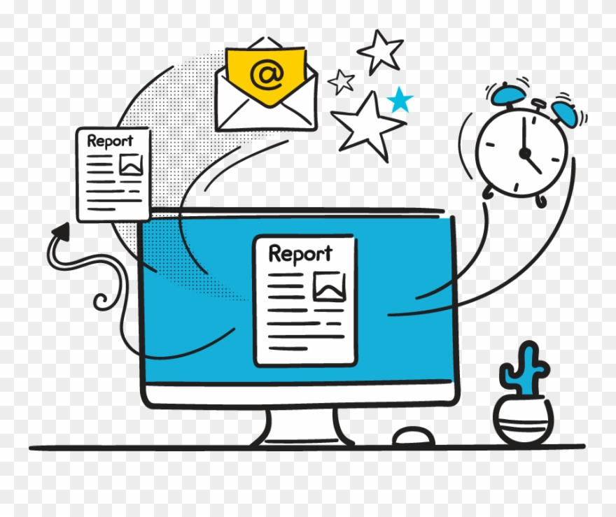 Automatically Schedule Reports Clipart