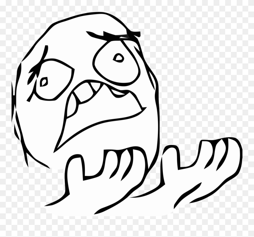 Hands Open Troll Face Clipart