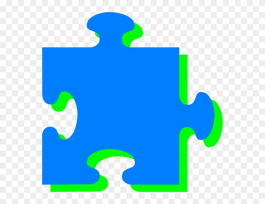 Blue N Green Puzzle Svg Clip Arts 600 X 597 Px - Png Download