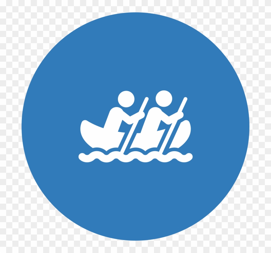 Canoeing On River Gacka Clipart