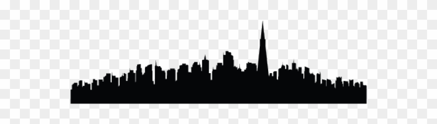 San Francisco Clipart Skyline Silhouette - Png Download