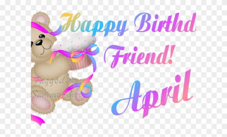 Happy Birthday Clipart April - Png Download