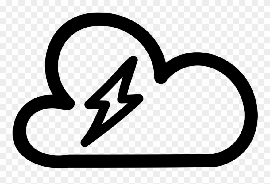 Thunderstorm Hand Drawn Weather Symbol Comments Clipart