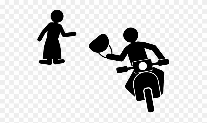 A Burglar On A Motorcycle Clipart
