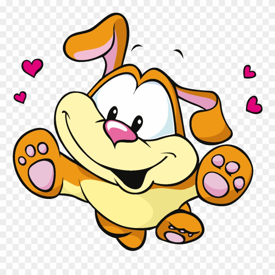 Vector Hand Drawn Smiling Pet Puppy Clipart