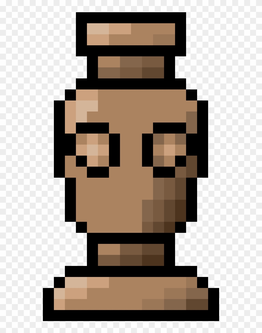 Wooden Head Statue Clipart