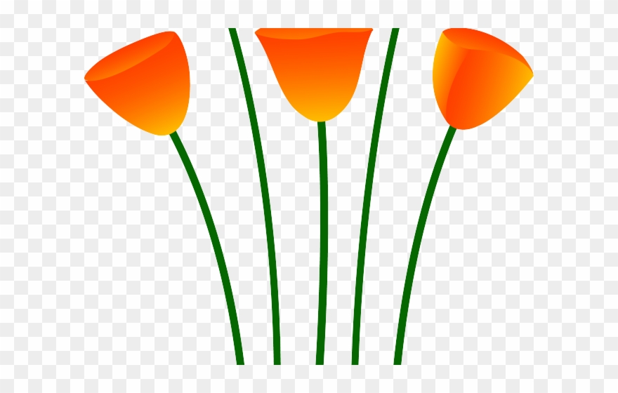 Orange Flower Clipart Summer Flower - Png Download