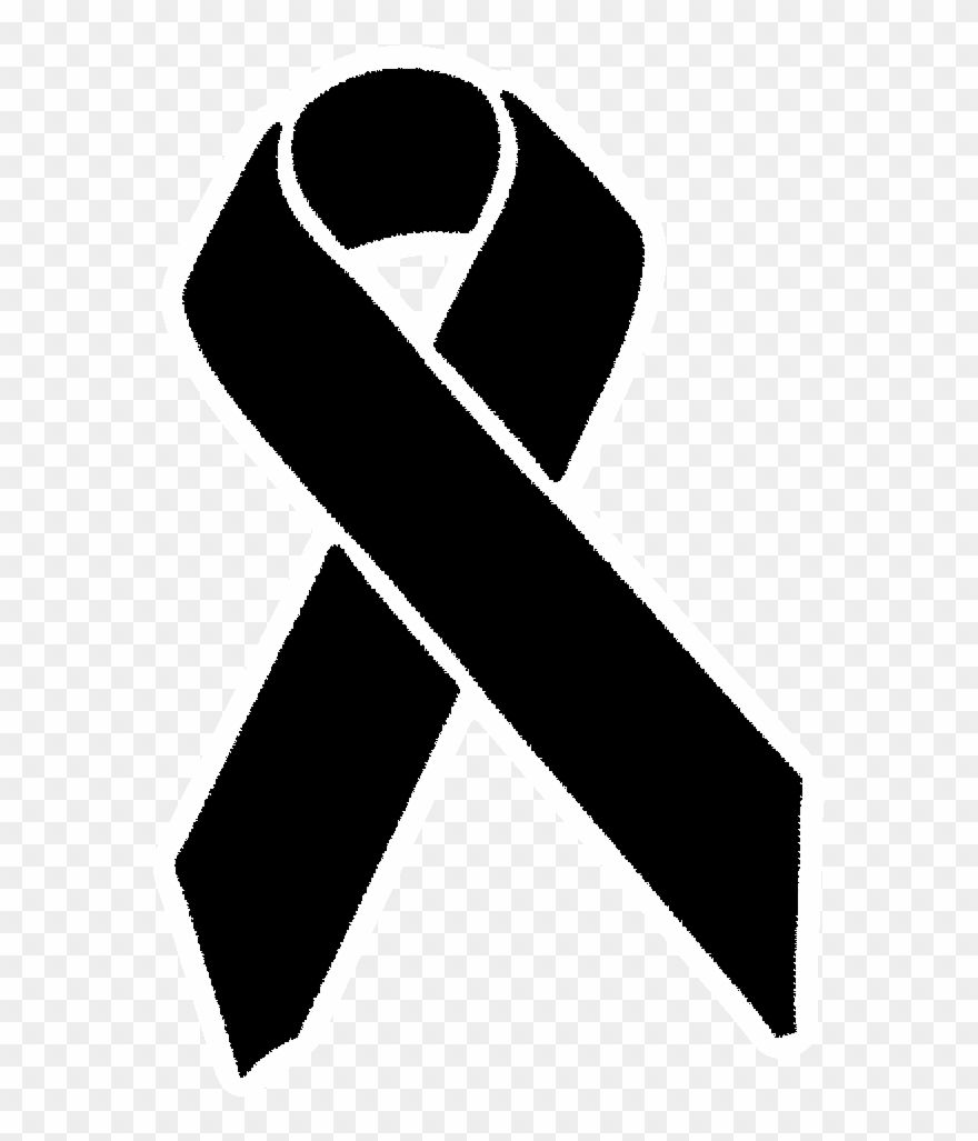 Black Awareness Ribbon Clipart